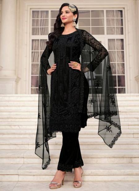 Black Swati Fancy Wear Latest Stylist Designer Salwar Suit Collection 3407